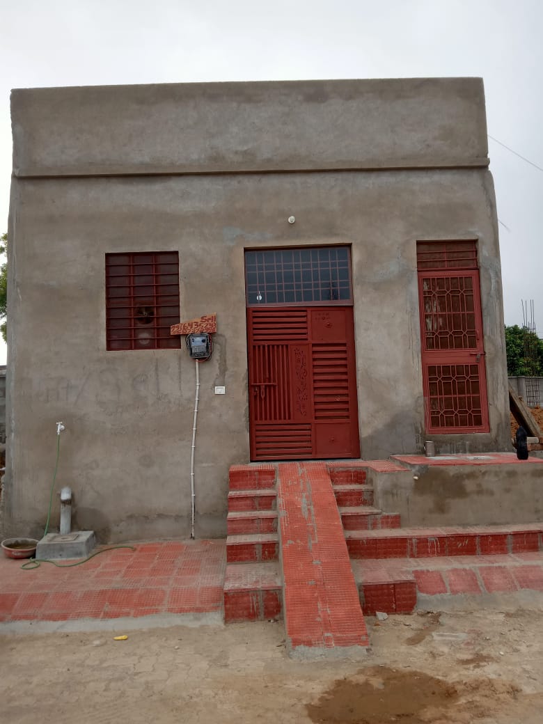 Independent house in gated society at ground floor with security guard and CCTV camera.
